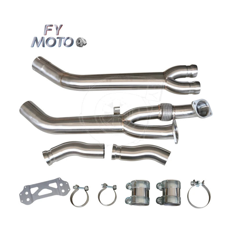 For BMW For S58 For G80 For G82 2020+ Midpipe 3.5inch Two Pieces Design Without Car Muffler With Brace