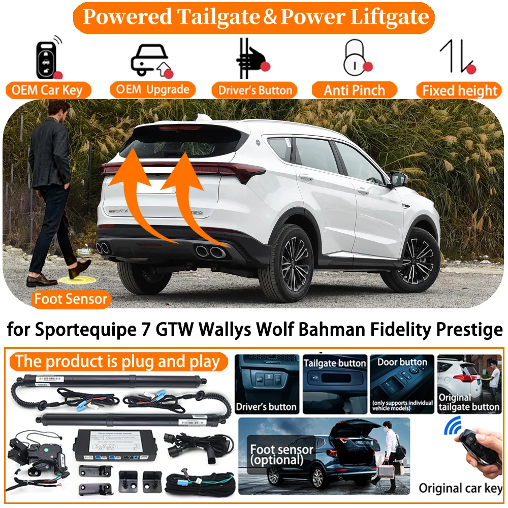Powered Tailgate for Sportequipe 7 GTW Wallys Wolf Bahman Fidelity Prestige Automatic Electric Power Tailgate Tail Gate Lift kit