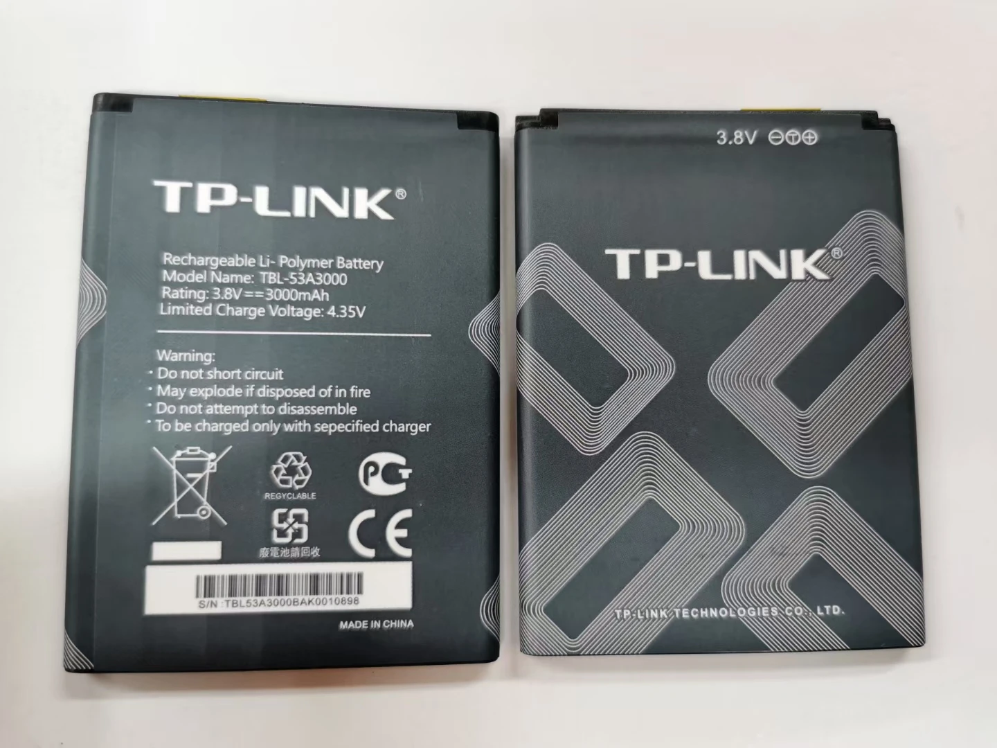 

3.8V 3000MAH battery for TP-LINK TP-LINK M7450 TBL-53A3000 TBL-53B3000 Battery For TP-link M7650 wifi router Batterie