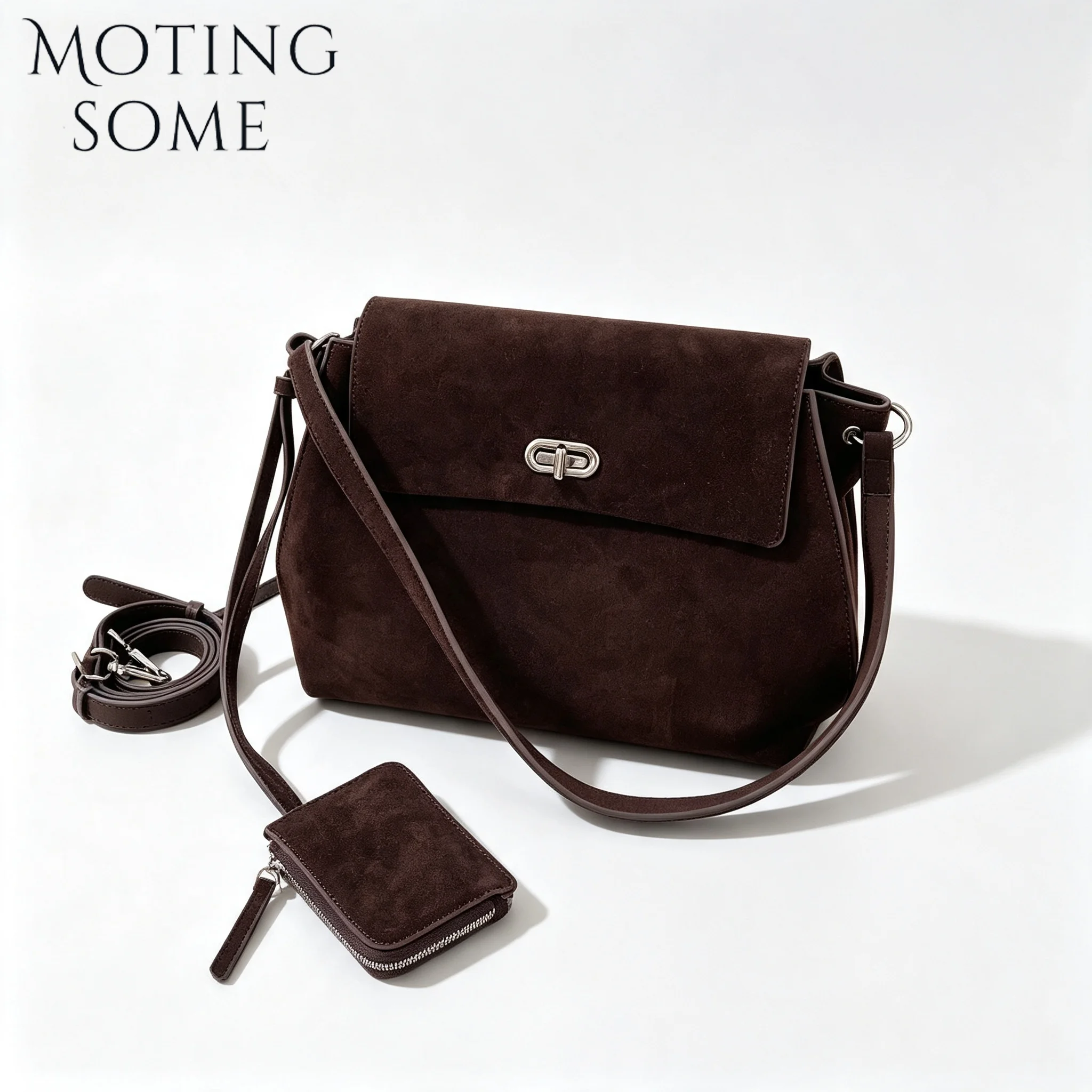 MOTINGSOME Mini Purse Woman Shoulder Handbag Luxury suede Leather Small Bags Crossbody Messenger Underarm Messenger Tote 2026