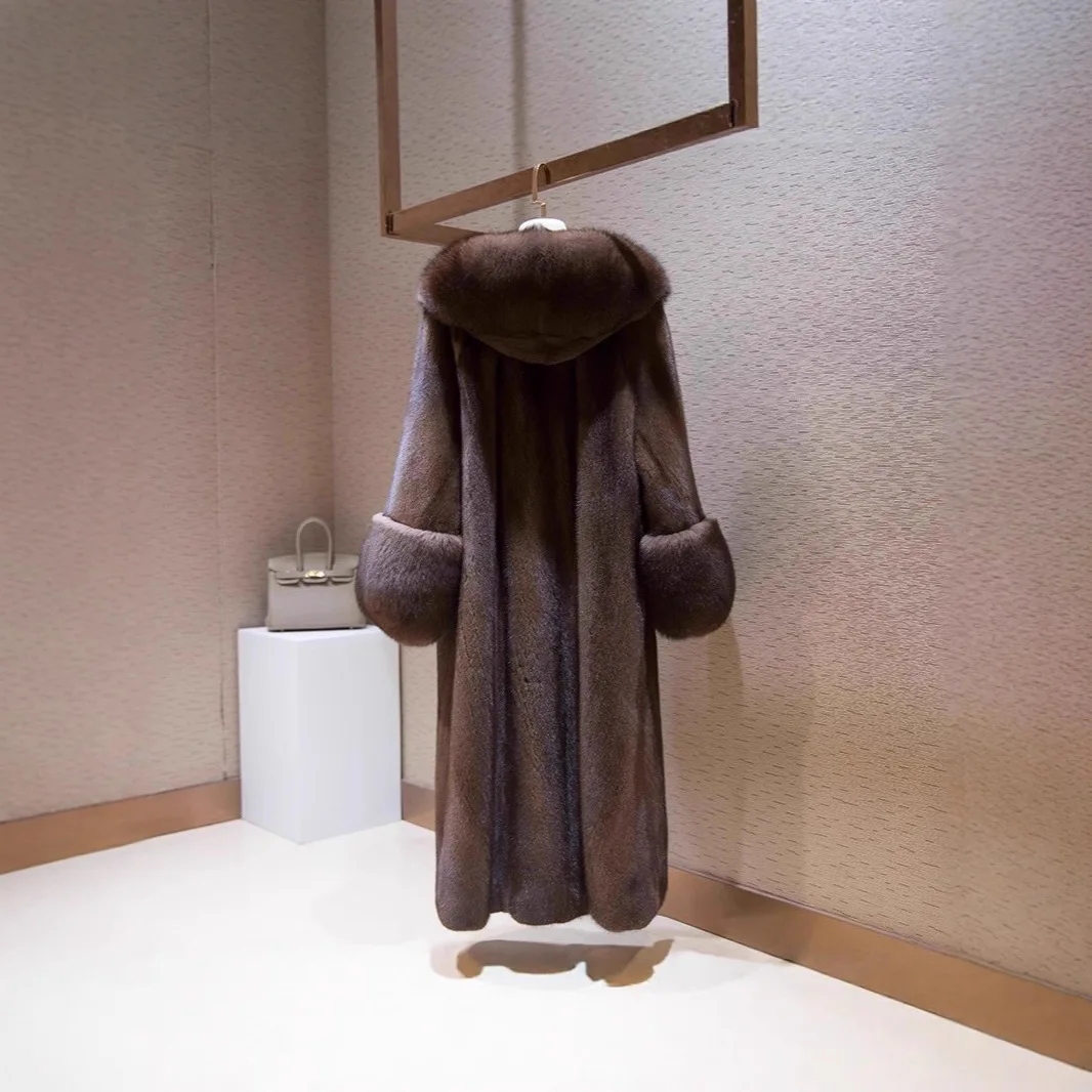 Winter mink coat, thickened and warm, new loose, cross-border export quality fur women's light luxury