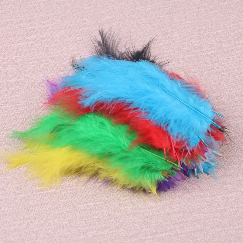 100 Stück/Los Marabou Truthahnfedern für Dekoration, Bastelarbeiten, Federdeko, Karneval, Traumfänger, Schmuck, Handwerksaccessoires – Detail 4