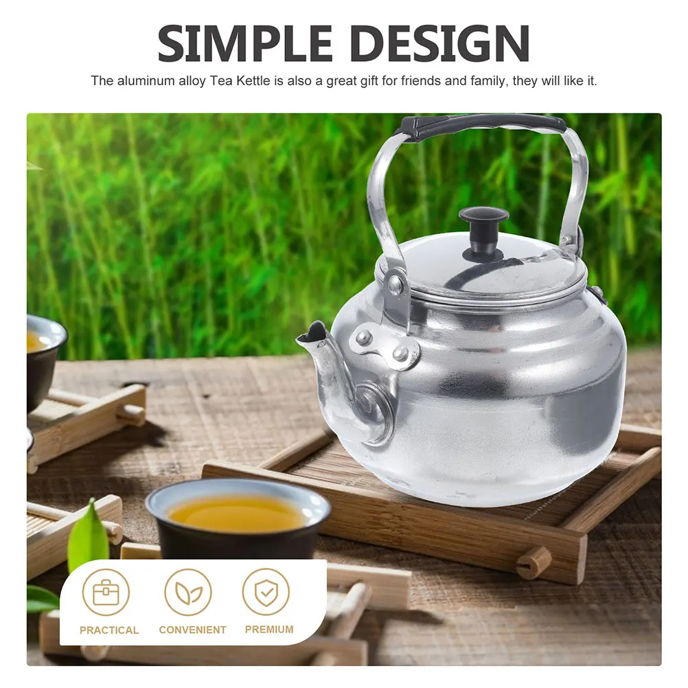 

Retro Teapot 18cm Aluminum Alloy Stove Top Kettle Filter Mesh for Coffee Tea Oatmeal Soup Easy Clean Large Diameter Ergonomic H
