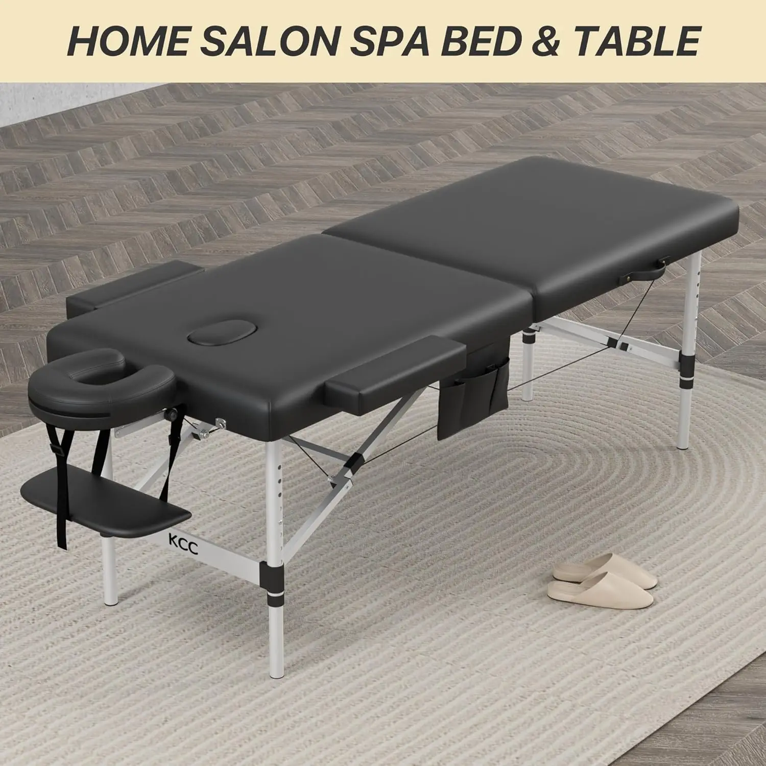 Memory Foam Massage Table Premium Portable Foldable Massage Bed Height Adjustable, 84 Inches Long 28 Inchs Wide Home Salon