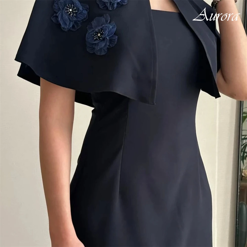 Customized Mermaid Handmade flowers Prom Dresses Classic Strapless 2025 Evening Dress Simple Jersey Celebrity Gown with Beading