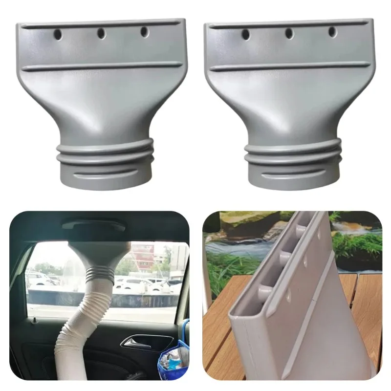Multi functional flat hose adapter, hose interface connector flat nozzle, portable air conditioning ventilation pipe