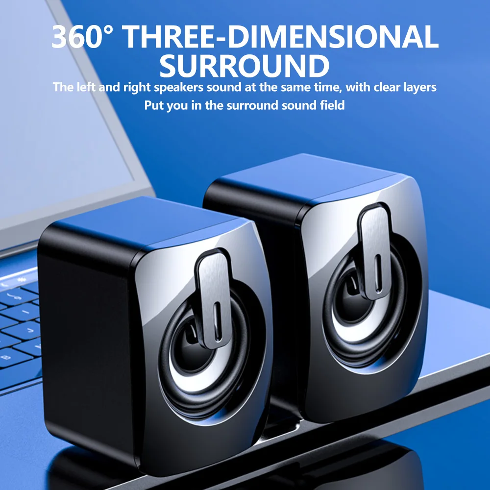 USB Wired Speakers Mini Computer Speaker Stereo Sound Surround Loudspeaker For PC Laptop Notebook Not bluetooth Loudspeakers