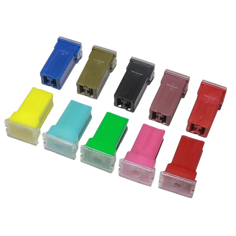 【5PCS】20A 25A 30A 40A 50A 60A Insurance Auto Square Fuse Tube for Car Air Conditioning Insurance Fan