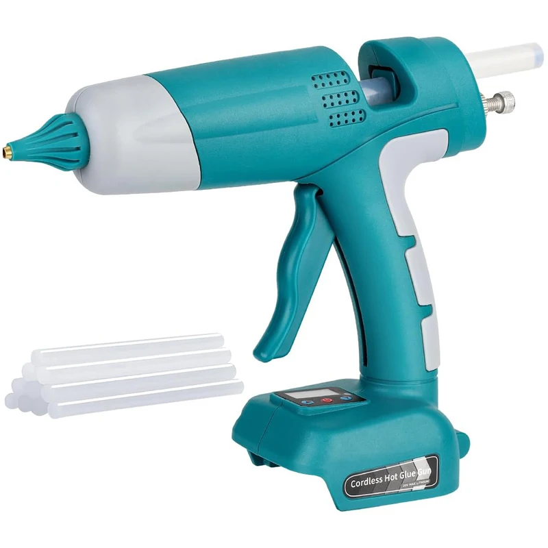 

For Makita 18V Li-ion Battery Cordless Hot Melt Glue Gun with 11mm Glue Sticks 100W Digital Display Glue Gun Quick Preheat