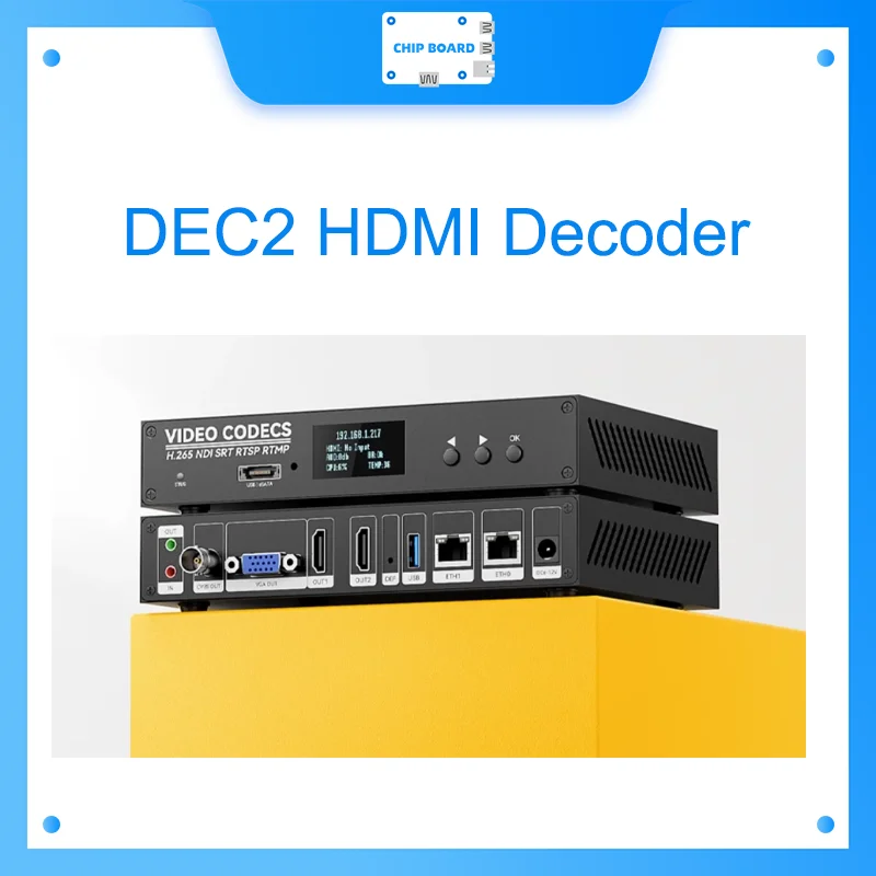 

[DEC2] 2-канальный декодер HDMI SRT NDI RTMP для потоковой передачи в прямом эфире, декодер 4KP60