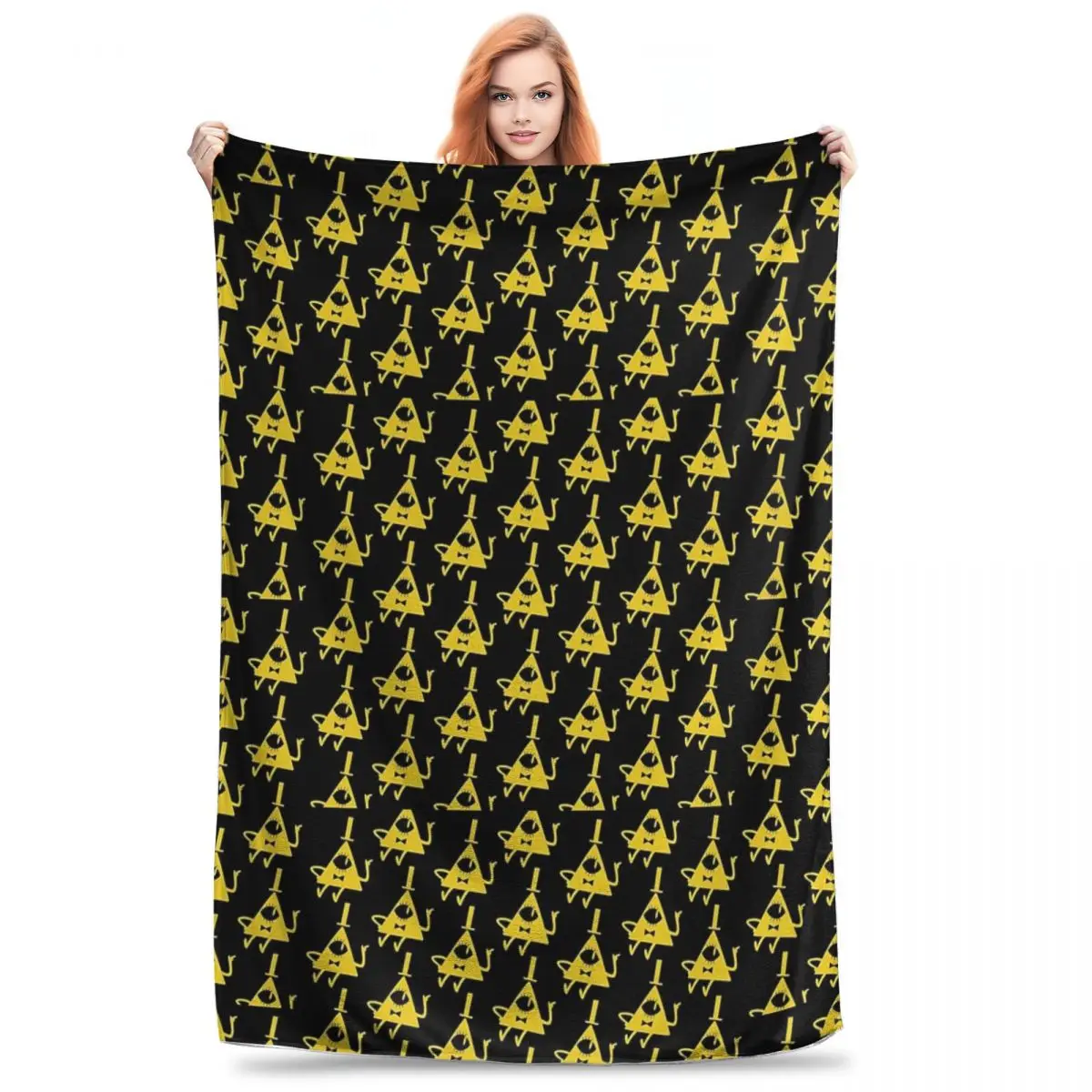 Bill Cipher Blanket Fleece Multi-function Throw Blankets Sofa Throw Blanket For Couch Bedding Outdoor Throws Bedspread Quilt