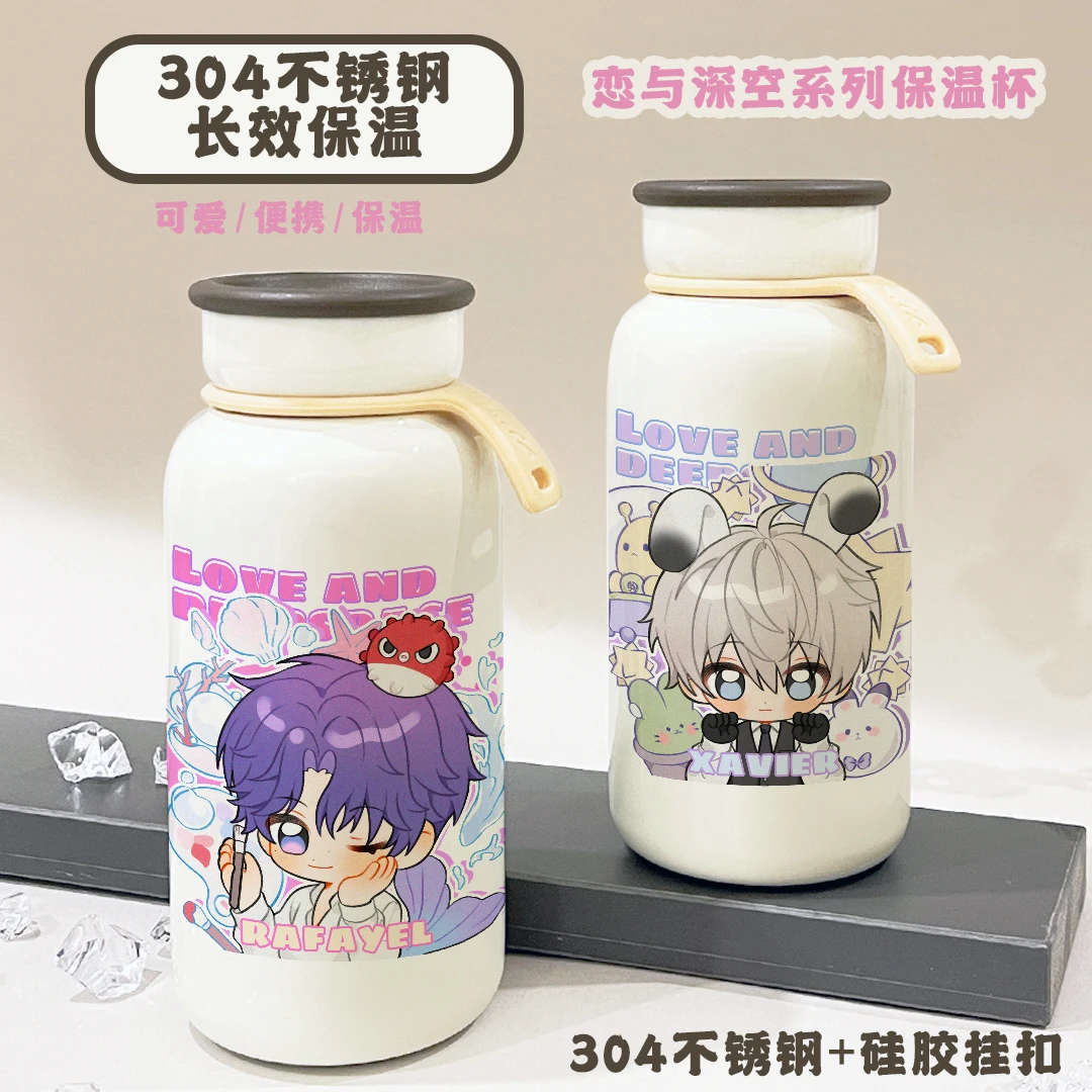 

Anime Love and Deepspace Sylus Rafayel Zayne Xavier Cosplay Thermal Mug Cartoon Milk Bottle Insulation Cup Insulated Mugs Xmas