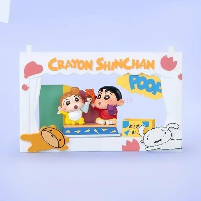 Authentieke Crayon Shin-chan Life Theater Blind Box Scène Beeldje Speelgoed Collectible Gift"