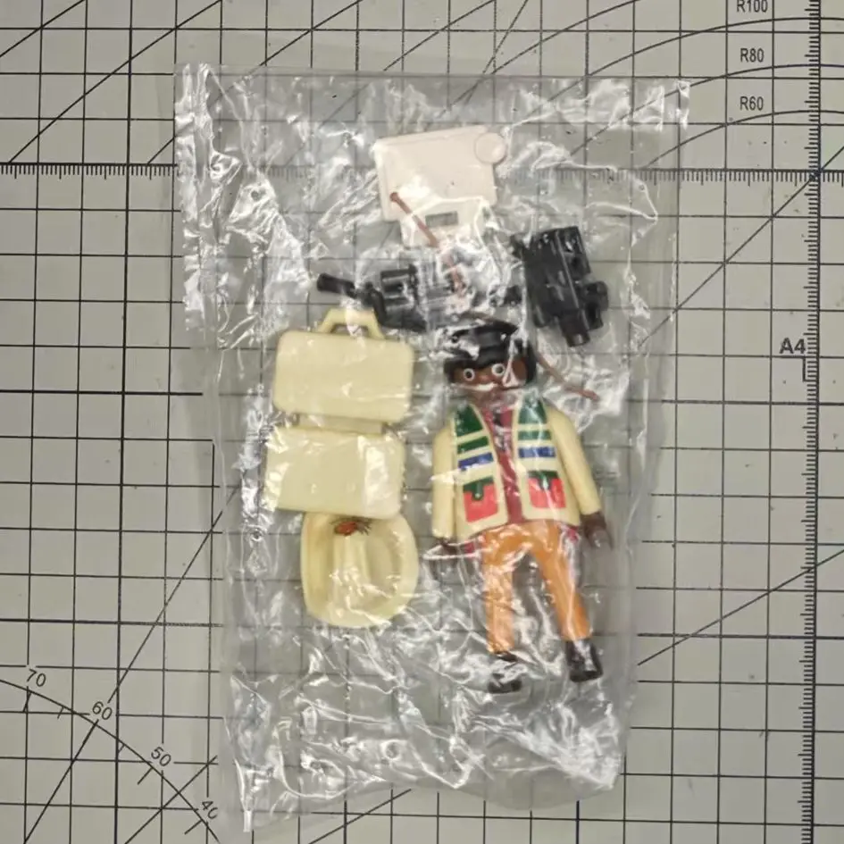 Playmobil boneca fora de impressão dinossauro equipe de expedição científica cientista masculino bolsa nova de segunda mão