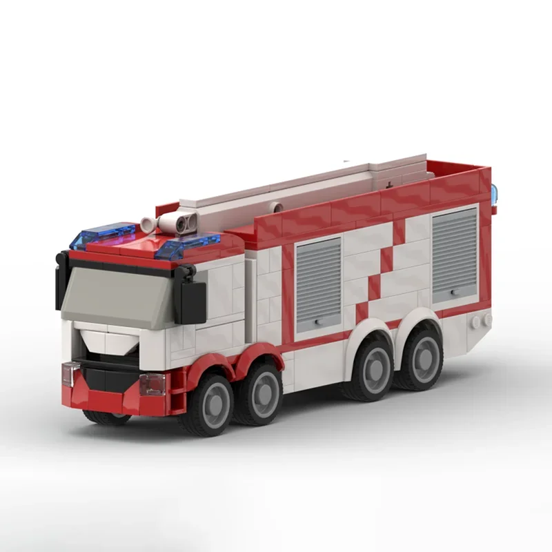 Moc Building Blocks Car Series Fire Extinguishing Arm Fire Truck Model Technology Bricks Fire Fighting Vehicle DIY Toys