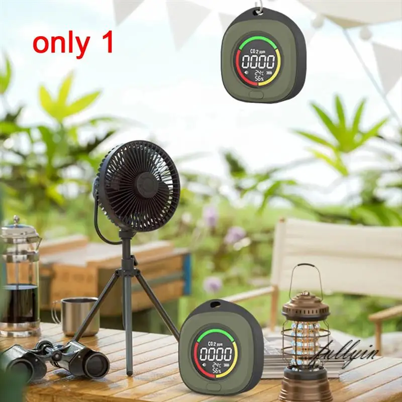 FULL-4 In 1 CO CO2 Detector Alarm Temp Humidity Sensor HD LCD Display CO CO2 Temperature Humidity Detector For Indoor Outdoor