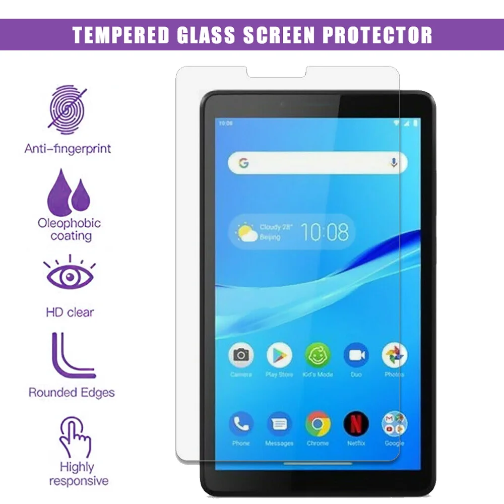 1Pcs Tempered Glass for Lenovo Tab E7 E10 M7 3rd M8 3rd M10 TB-X605F/M10 FHD PLUS 10.3 Inch Full Tablet Protective Screen Film