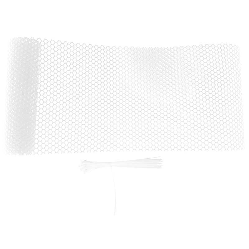 Reusable Plastic Chicken Wire Fence Mesh Hexagonal Mesh DIY Project for Home Garden Courtyard(White)-A09G