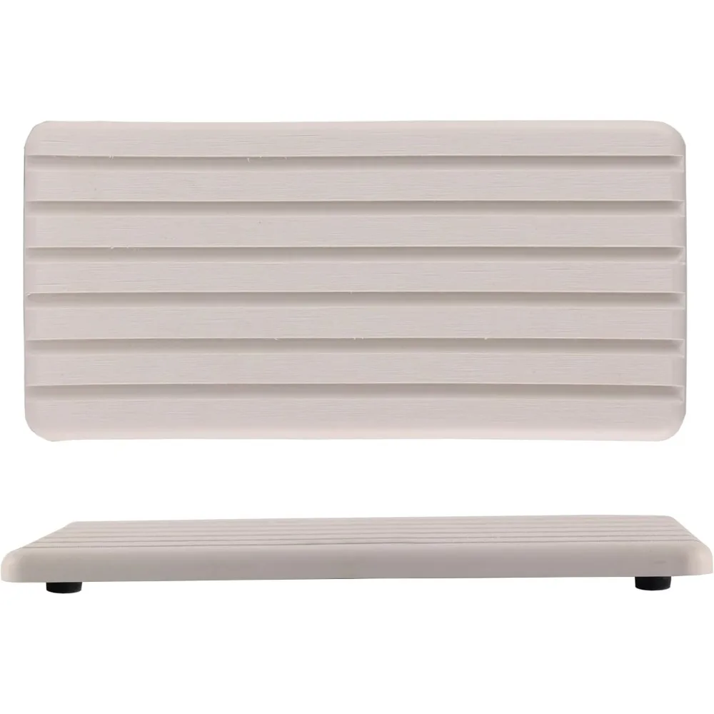 White Rectangle Diatomite Coasters Set Absorbent Stone Mats for Soap Dishes Plants Toiletries Modern Home Decor Fast Drying