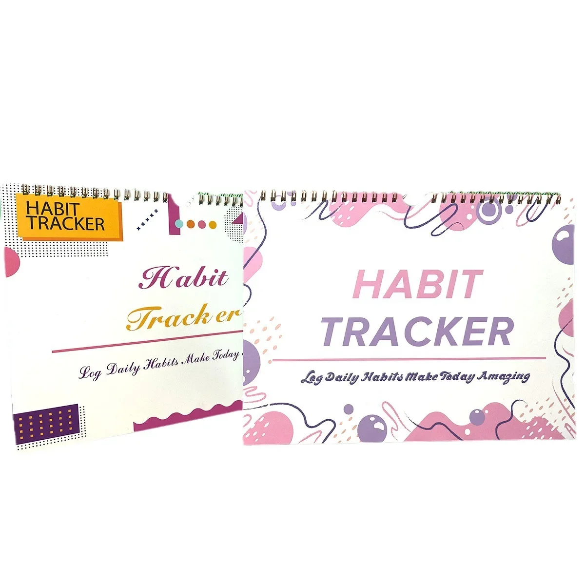 Dateless English Habit Tracker Across Self-disciplined Punch Schedule Record Planner Office Stationery