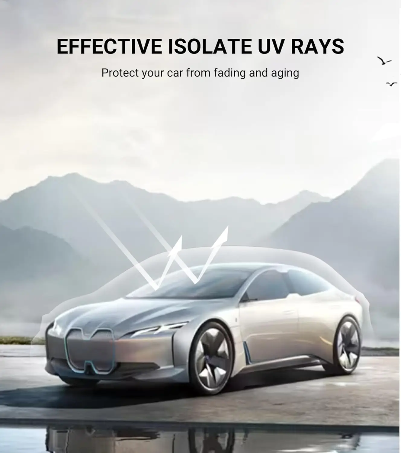 Universal Sun Shade for 2019-2025 Ram 1500 with 5-Inch Sensor, Blocks UV Rays and Heat