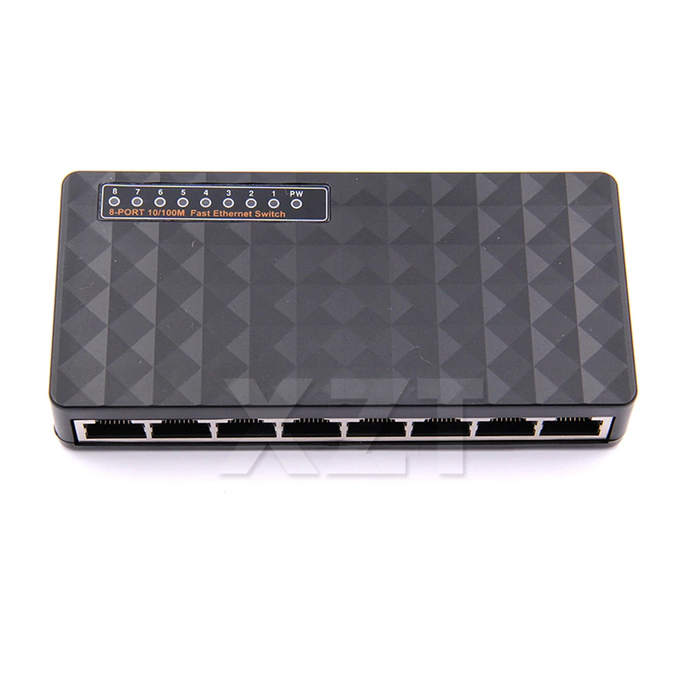 Network Switch 8 Port 10/100Mbps Ethernet Network Switch RJ45 Hub Internet Splitter Ethernet Smart Switch Plug and Play
