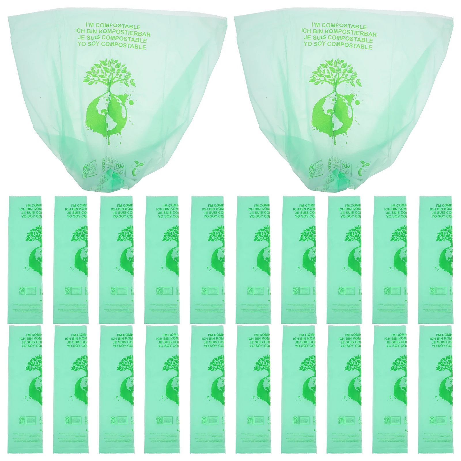 

50 Pcs Biodegradable Garbage Cornstarch Pet Waste Bags Compostable Poop Bags for Dog Cat Portable Outdoor Use Eco Friendly Gifts