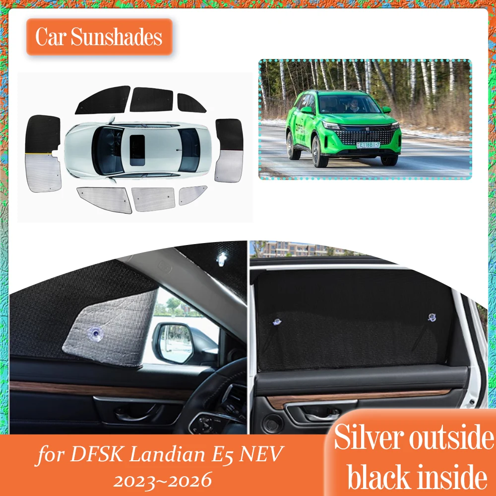 

Автомобильный солнцезащитный козырек для DFSK Landian E5 NEV 2023 ~ 2026 2024, солнцезащитный козырек на крыше, боковая занавеска на лобовое стекло, часть люка, аксессуары