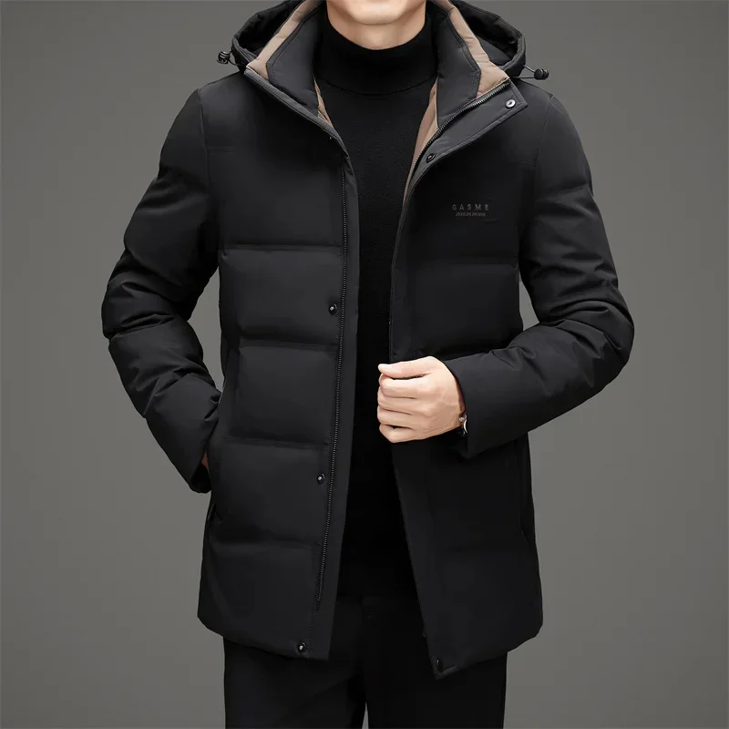 COZOK-chaquetas largas de invierno para hombre, ropa de diseñador con calefacción y relleno de ganso, ropa gruesa, 2025