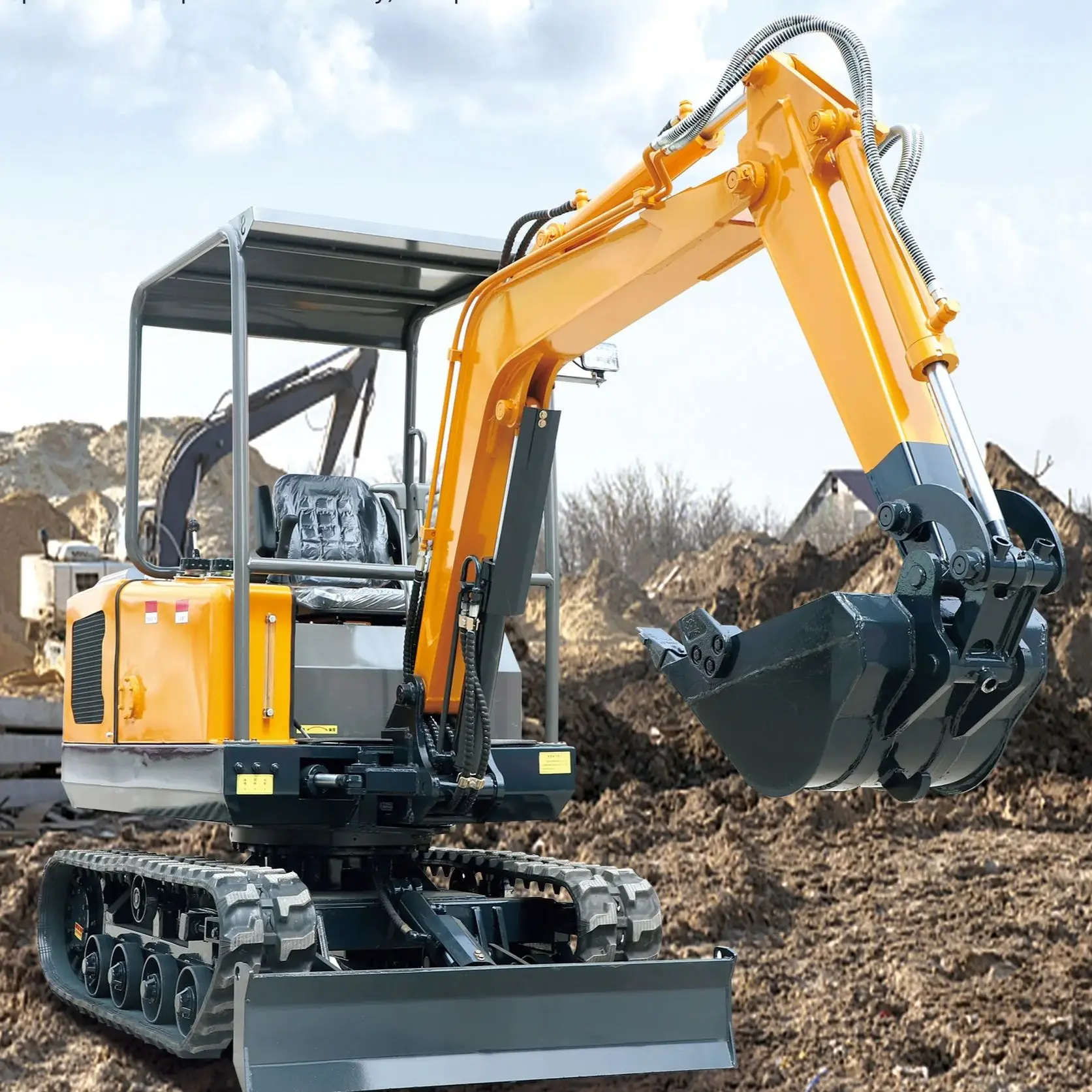 Customized 2T Excavator Hydraulic Crawler Mini Digger Bagger For Garden Small Excavators For Home  Use