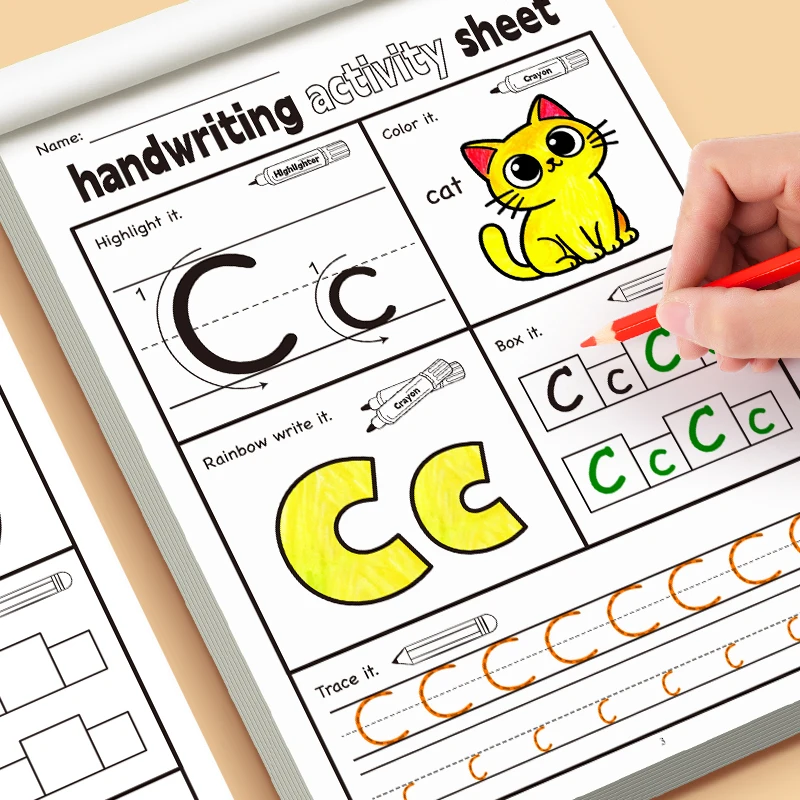 32-Page A-Z Alphabet Tracing Book - Interactive ABC Writing Workbook with Coloring, Uppercase & Lowercase Letters