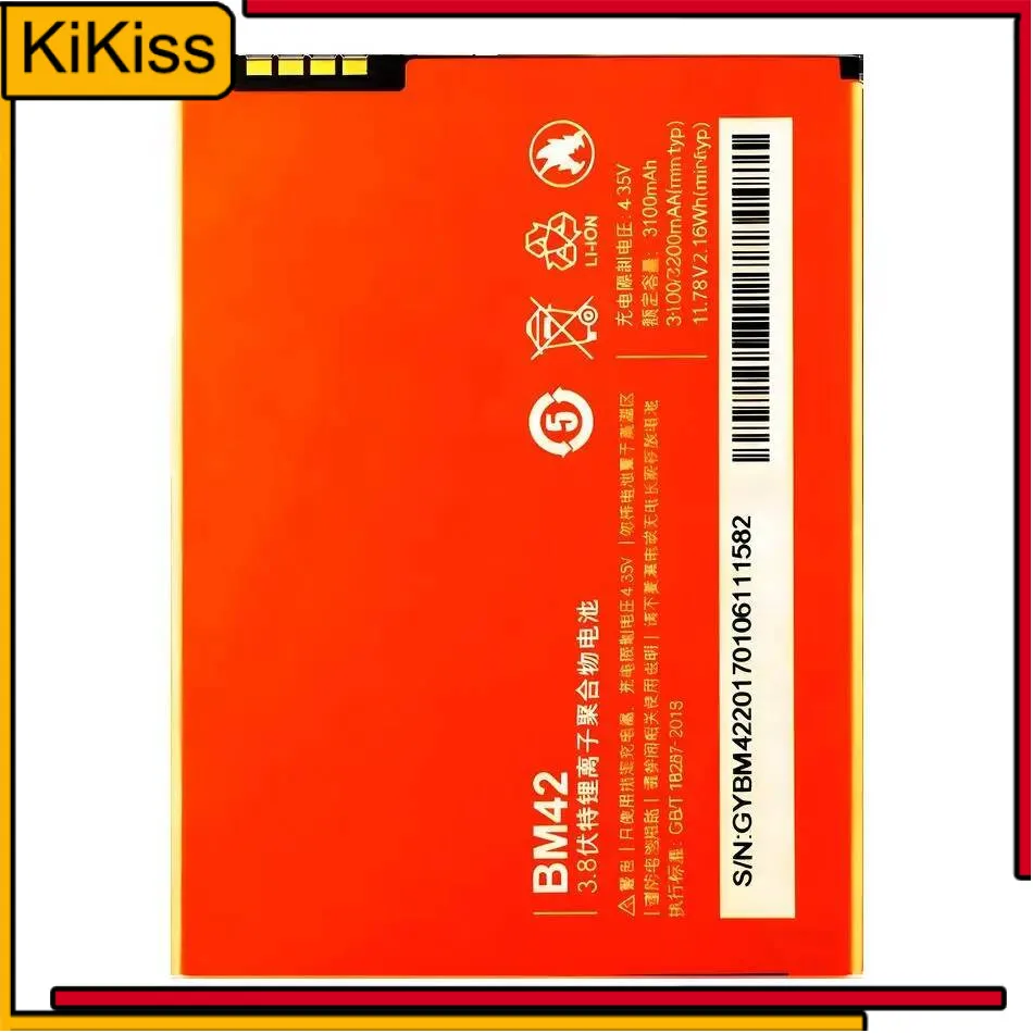 

For Xiaomi Redmi Note 1 Mobile Phone Battery 3200Mah Safe Long-Lasting Performance BM42