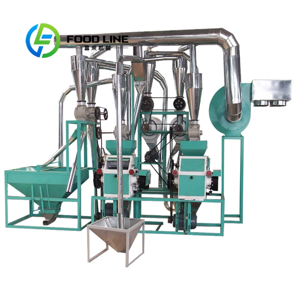 Double Roller  Fine Floor Mill Flour Grinder Grain Crushing Grinding and Shelling Machine With Cheap Price