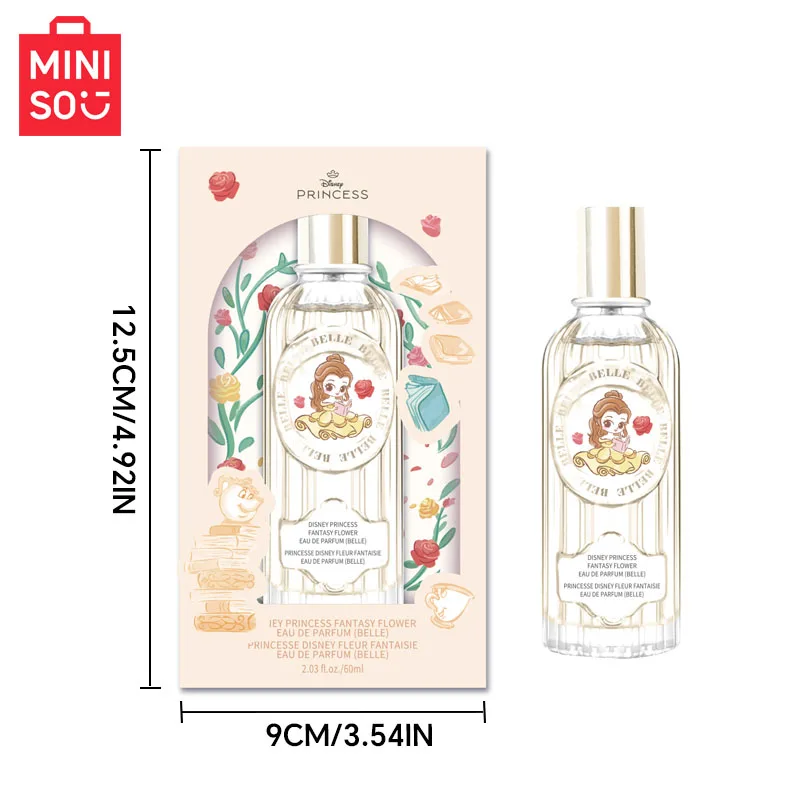 MINISO & BELLE 여성 향수 오리지널 럭셔리 플로럴 오 드 퍼퓸 디자이너 향수 여성용 바디 스프레이 60ML