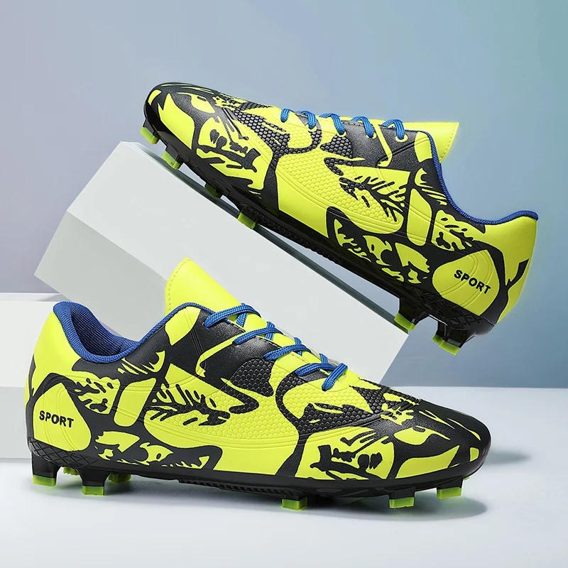 

Hot Sale Green Men's Football Shoes Outdoor Non-slip Futsal Sneakers Men Soccer Shoes Comfortable Low-cut Sports Shoes For Man