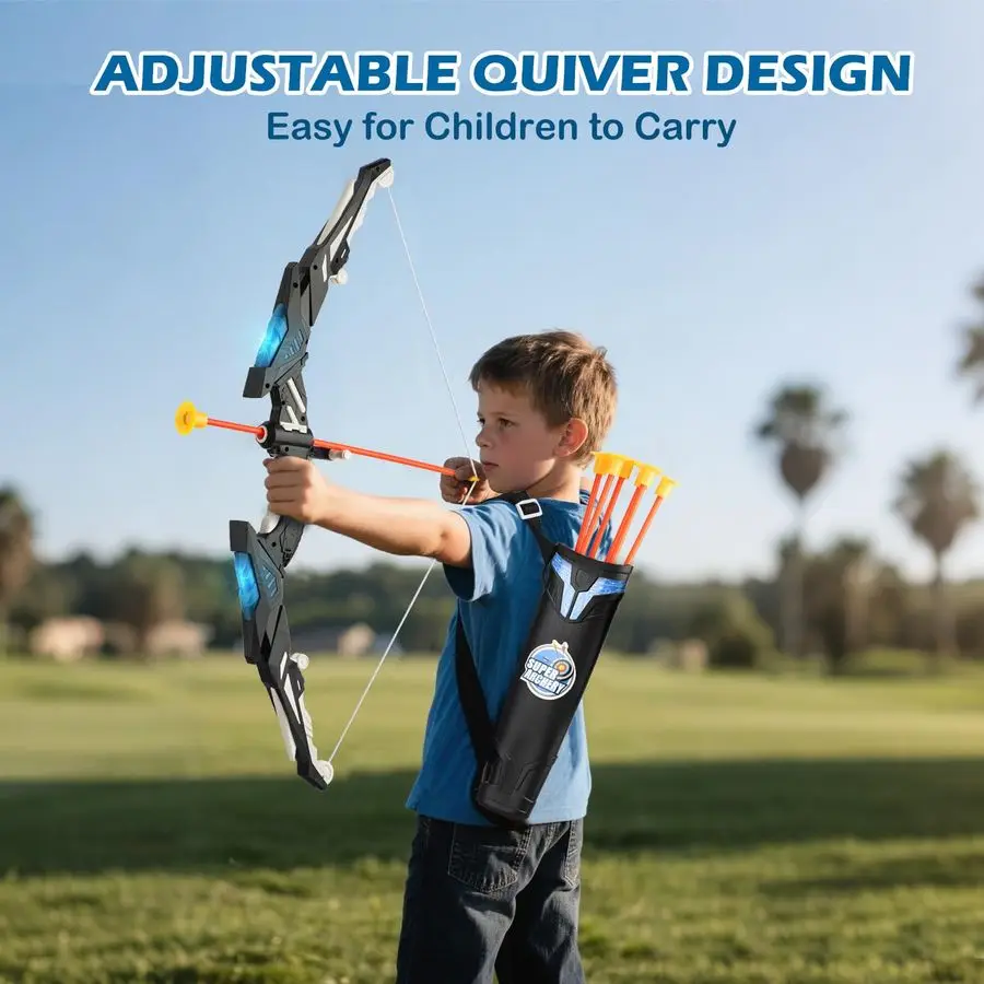 Standing Target Archery Set with Bow amp Arrows for Kids 412 Years Old, Outdoor Sports Toy Gift for Boys amp Girls Blue Green