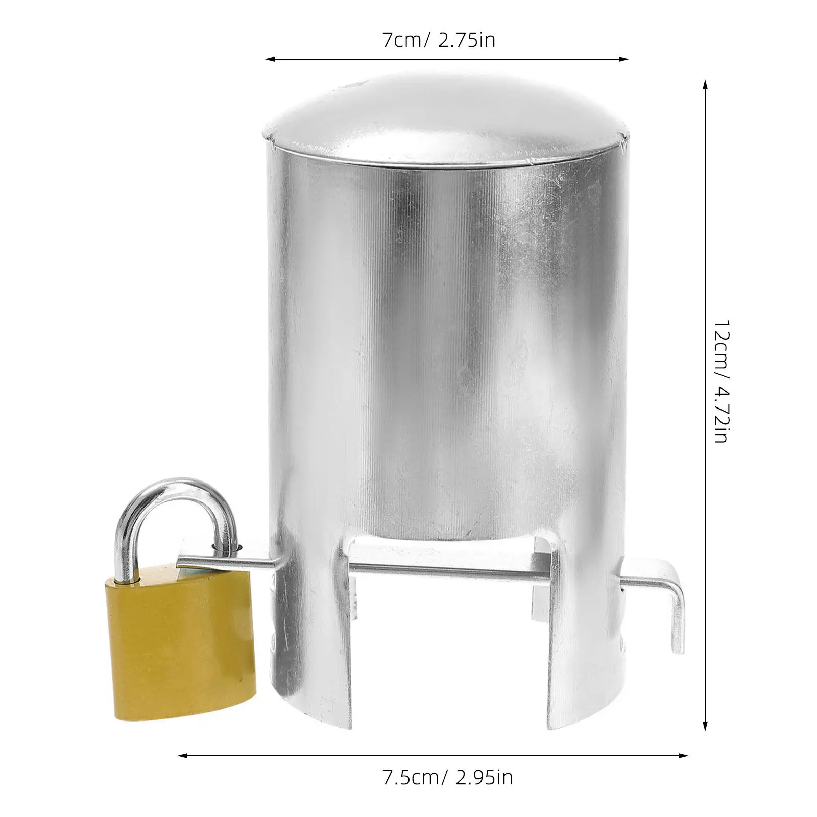 Tap Lock for Outdoor Faucet – Anti-Theft Protective Lock, Durable Metal, Multi-Purpose, Silver