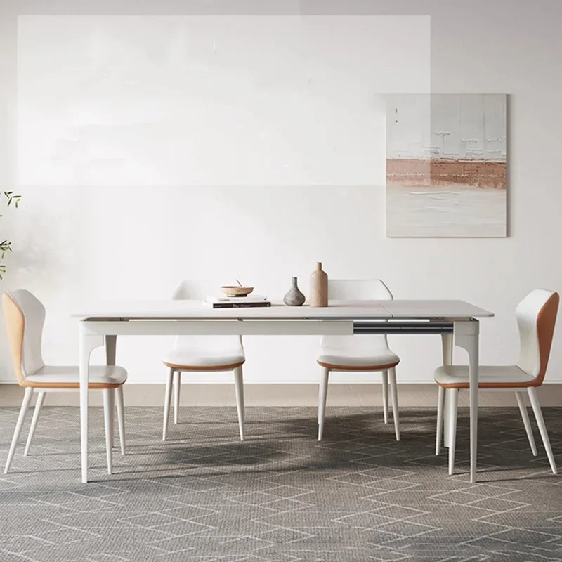 طاولة القهوة القابلة للتمديد صالون الرخام فندق غرفة الطعام طاولة المطبخ عشاء وحدة التحكم Juegos De Comedor طاولة طعام قابلة للطي #3