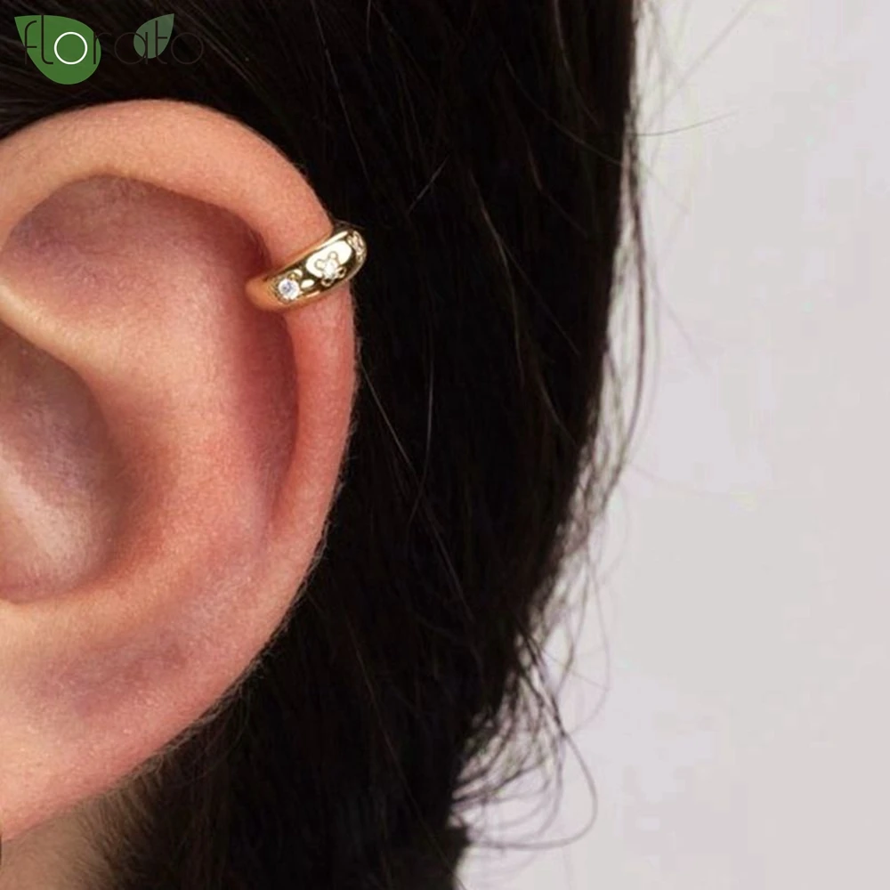 

1Pc Minimalist Small Earcuff Clips on Earring for Women Girls 2025 New Zircon Piercing Cartilage Earrings Ear Ring Without Hole