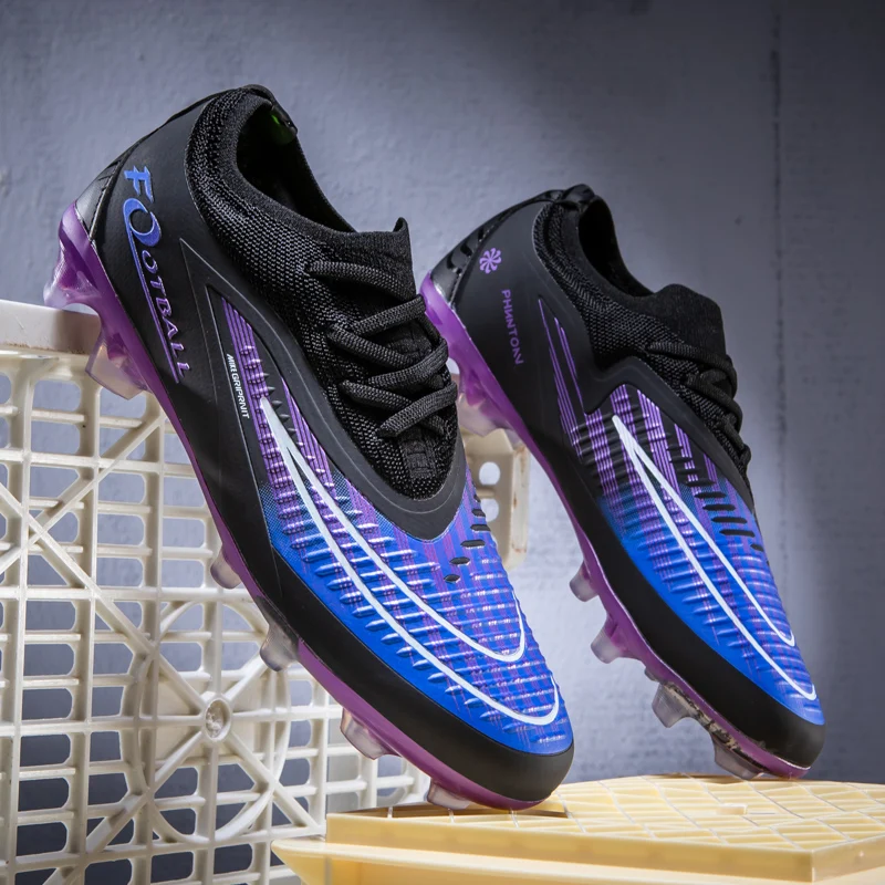 

New Men Football Boots Ankle Comfortable Non-Slip TF/FG Boys Sneakers Match Soccer Shoes Professional Sports Shoes Unisex