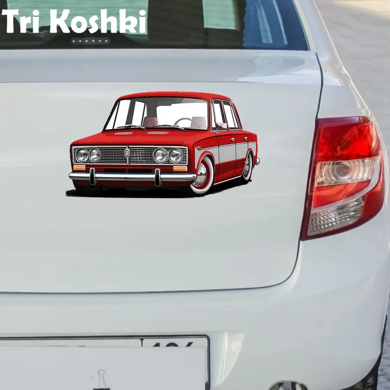 Tri Koshki KCS467 Classic VAZ 2103 Car Sticker PVC Decals Sticker on Car Bumper Laptop Fridge  Laptop Wall