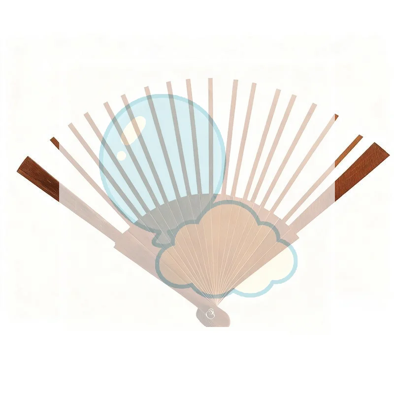 DIY Unfinished Bamboo Folding Fan Frame Japanese Style Hand Craft Kit for Party Craft Activities Home Decoration