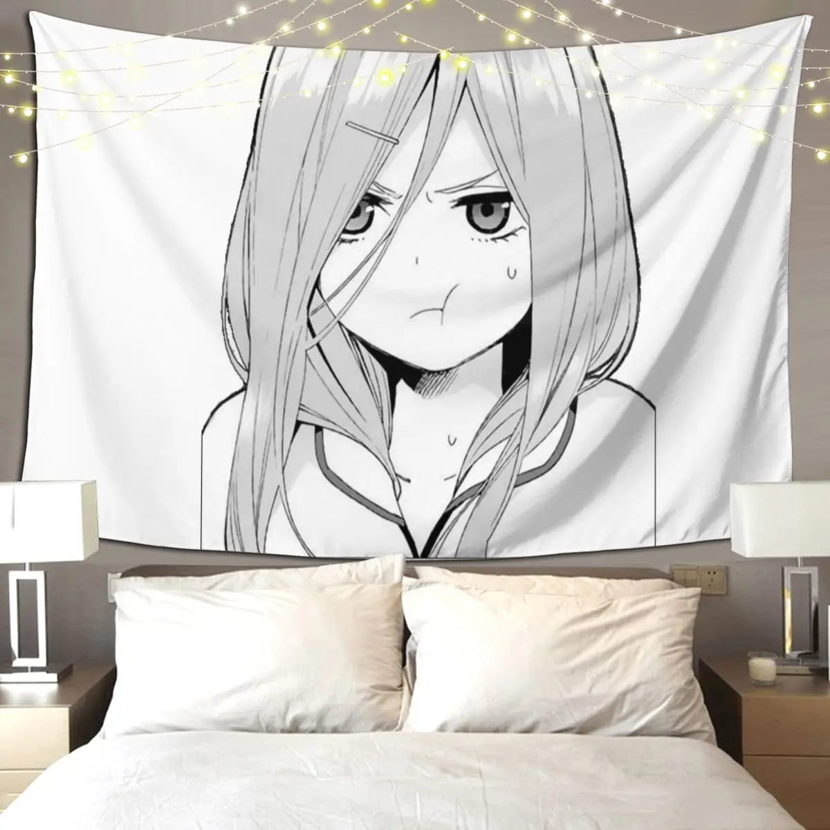

Miku Nakano Waifu Tapestry Art Wall Hanging Aesthetic Home Decor Tapestries for Living Room Bedroom Dorm Room