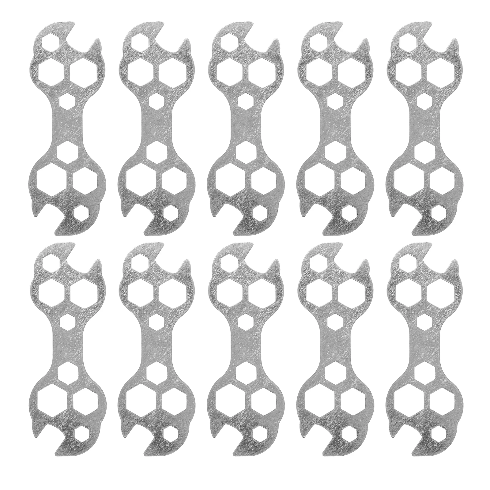 

10Pcs Multi-Hole Bike Wrench High Strength Steel Multi-Functional Repair Tool for Bicycle Motorcycle Mountain Road Bike