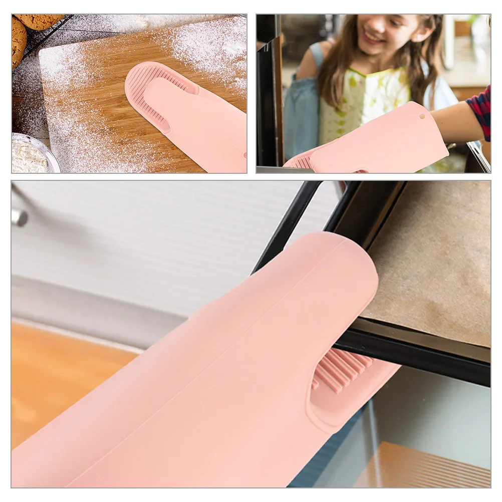 

2 шт. противоожоговые силиконовые перчатки, кухонные варежки, термостойкие силиконовые перчатки для духовки, нескользящие микроволновые печи