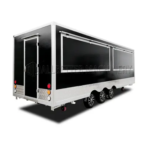 Remolque de concesión Allbetter de 23 pies/7m, camión móvil de comida rápida para café callejero, helado, Pizza, remolque de comida para perritos calientes totalmente equipado
