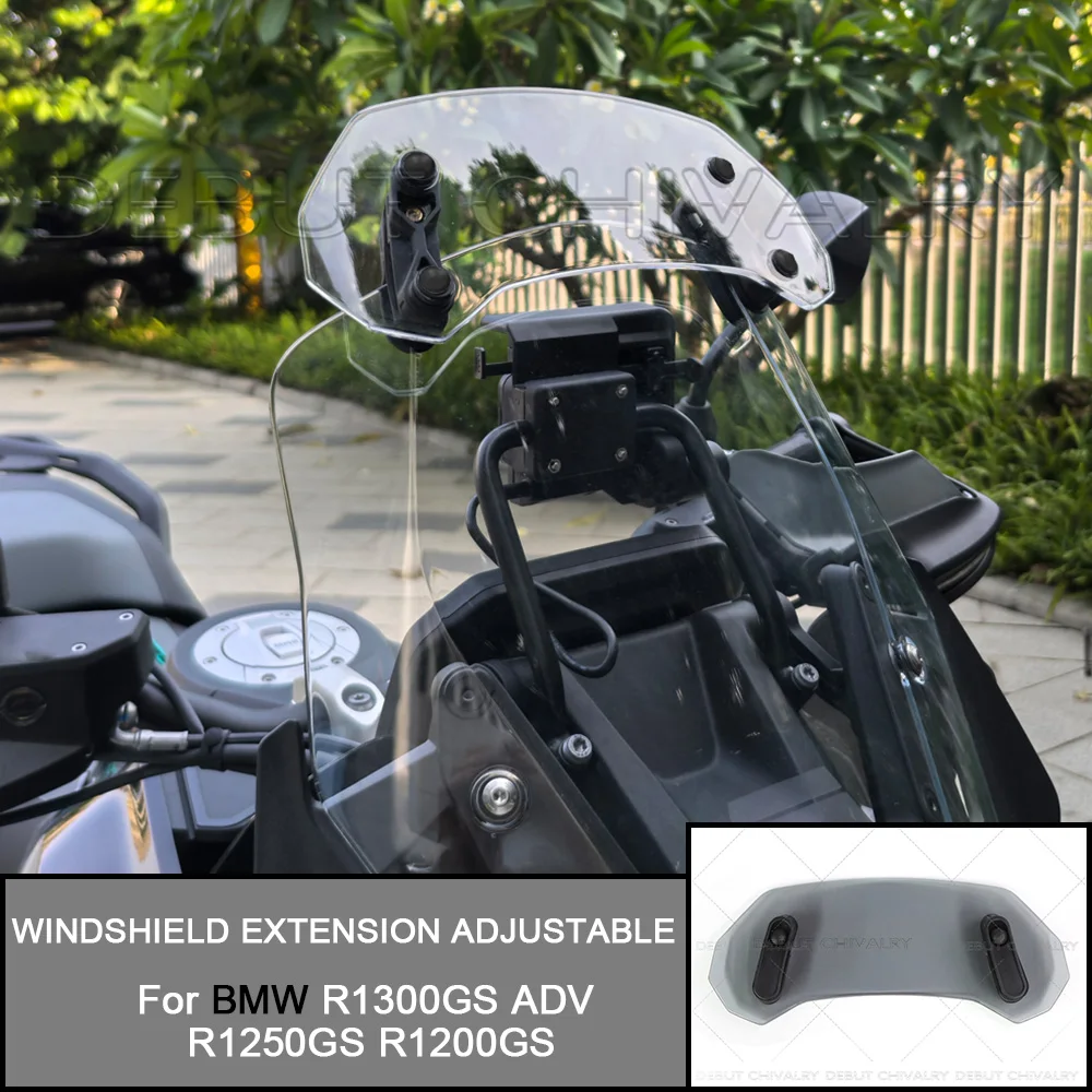 Für BMW R1300GS R1300GS ADV R1250GS R1200GS Motorrad Windschutzscheibe Verlängerung Einstellbare Spoiler Clamp-On Windschutzscheibe Deflektor
