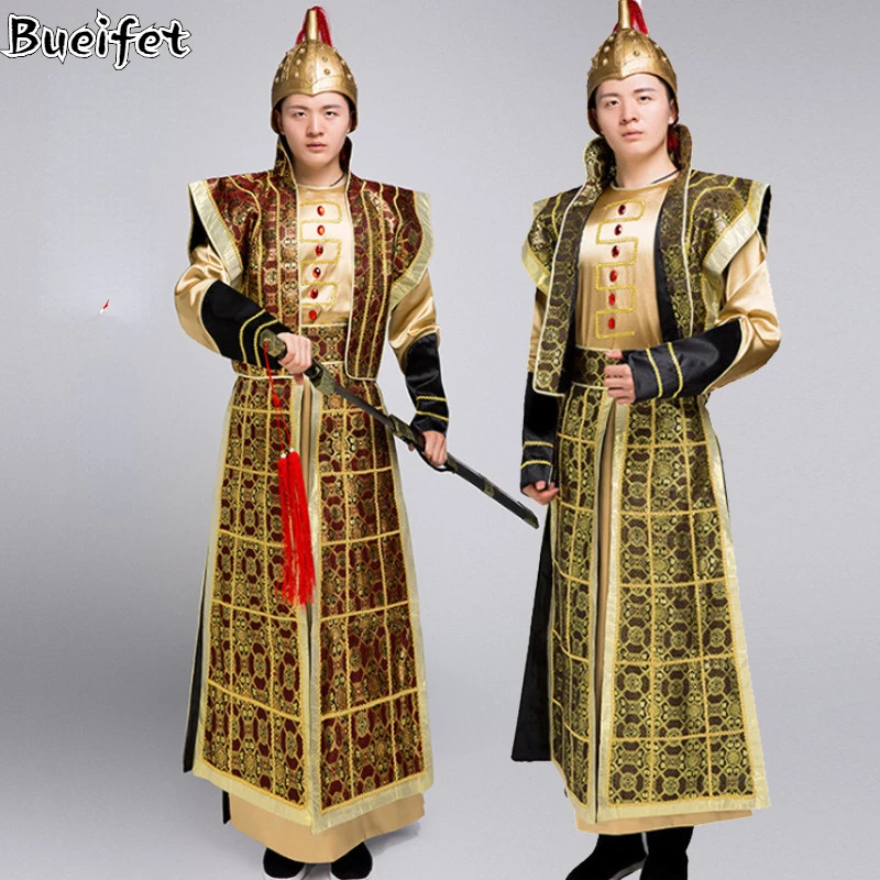 

Hanfu Men Traditional Chinese Clothing Ancient Generals Costumes Men Soldier Armor Suits Halloween Festival Cosplay Clothing