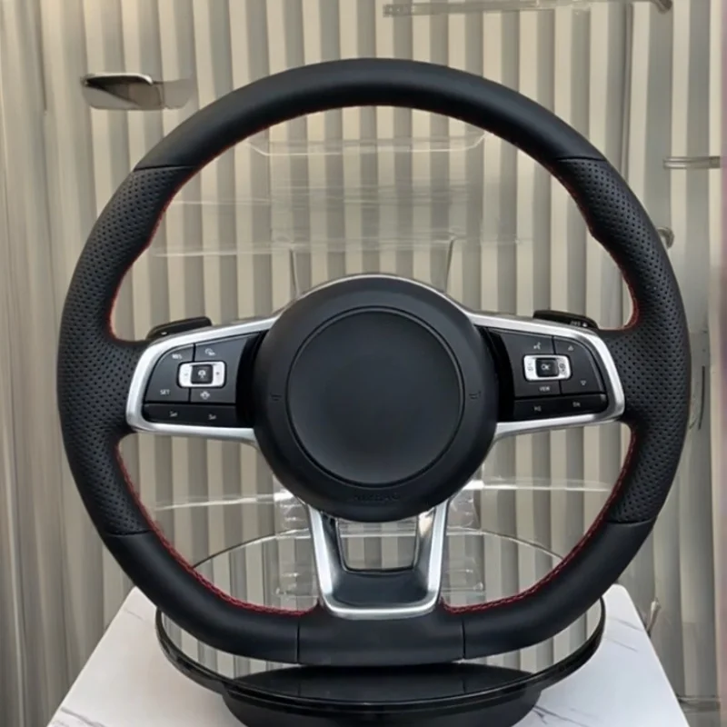 

Leather Steering Wheel For Volkswagen VW CC Magotan POLO Golf 67GTI Passat Tiguan Scirocco R Steering Wheel