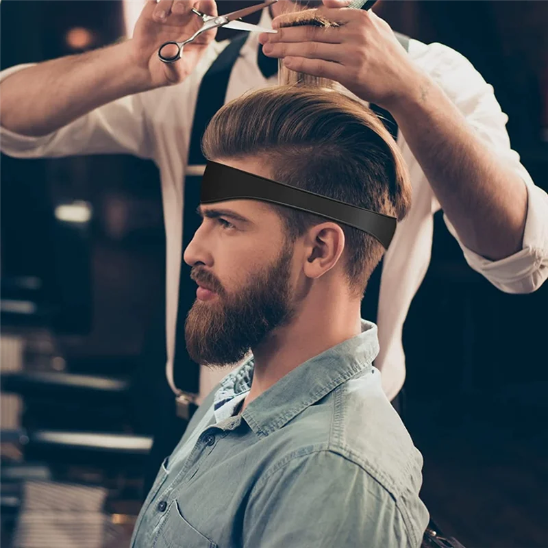 Bande incurvée en silicone pour la coupe de cheveux, bande de coupe de cheveux, ruban de rasage pour bricolage à la maison